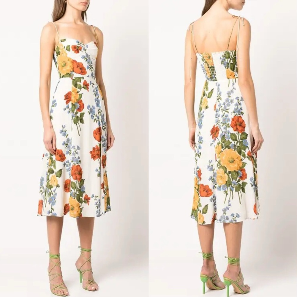 Reformation Juliette Formosa Floral Print Midi Dress Size 4 - Picture 7 of 16